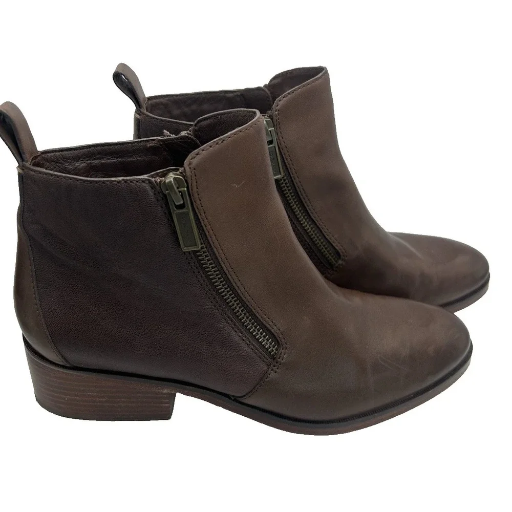 Cole Haan Ankle Boot Double Zip Effortless Closet Staple Size 9‎ 1/2